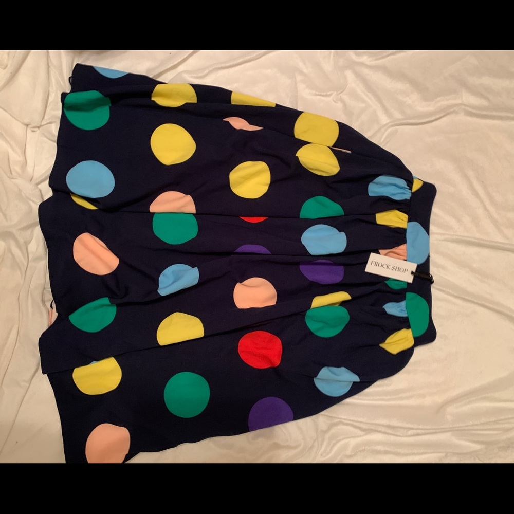 Polka dot midi skirt